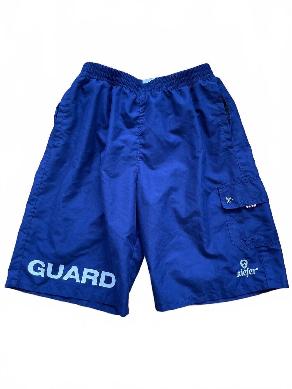 Kiefer Men's Blue Guard Swim trunks Lifeguard Board Shorts Mesh Lined Large